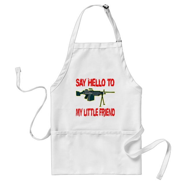 Say Hello To My Little Friend SAW Machine Gun Standard Apron (Front)