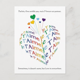 Say, "I Love You" in French / Postcard