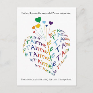 Say, "I Love You" in French / Postcard