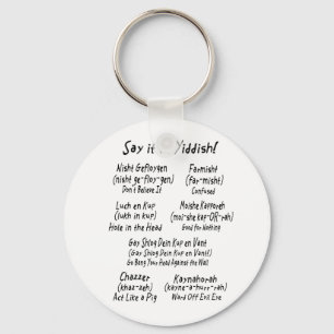 Say it in Yiddish Keychain