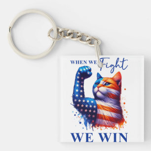 Say it to my Face Cat Lady Kamala  USA  Keychain