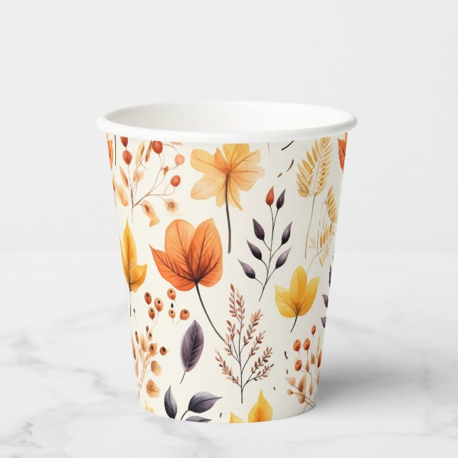 Say it with fall leaves 2 - Paper cup (Front)