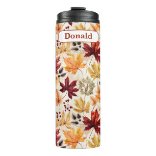 Say it with fall leaves 3 - Customized Thermal Tumbler
