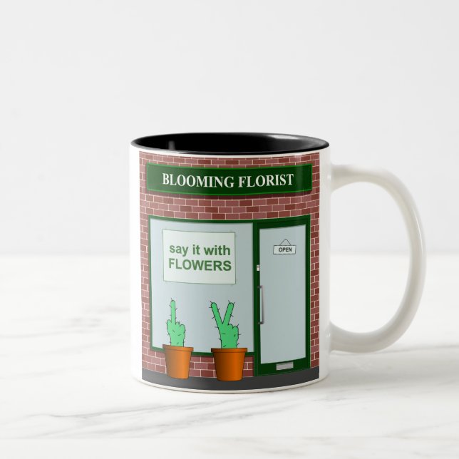 Say it with flowers Two-Tone coffee mug (Right)