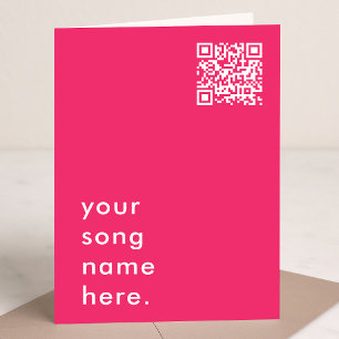 Say it with Music Pink QR Code Streamable Song Card
