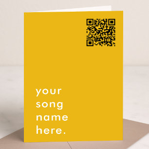 Say it with Music   Yellow QR Code Streamable Song Card