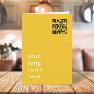 Say it with Music   Yellow QR Code Streamable Song Card