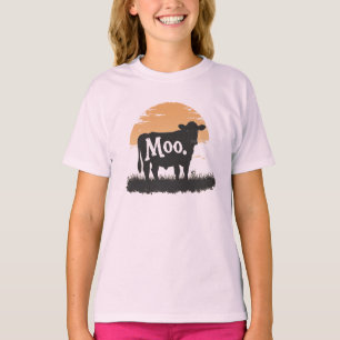 Say Moo — Cute Cow Silhouette T-Shirt