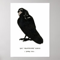 say "nevermore" again.