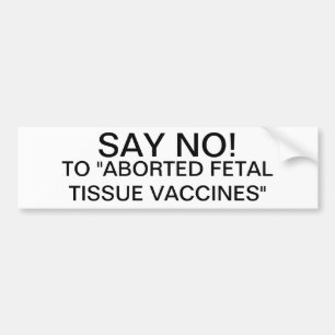 Say no bumper sticker