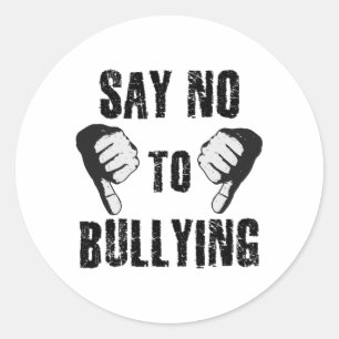 Say No to Bullying Classic Round Sticker