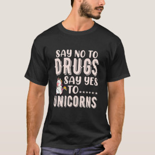 Say No To Drugs Say Yes To Unicorns Red Ribbon Wee T-Shirt