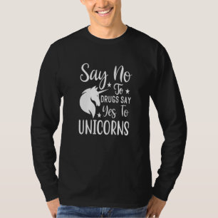 Say No To Drugs Say Yes To Unicorns Red Ribbon Wee T-Shirt