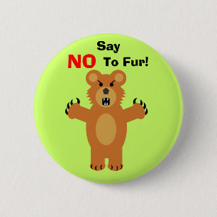 Say NO To Fur! 2 Inch Round Button