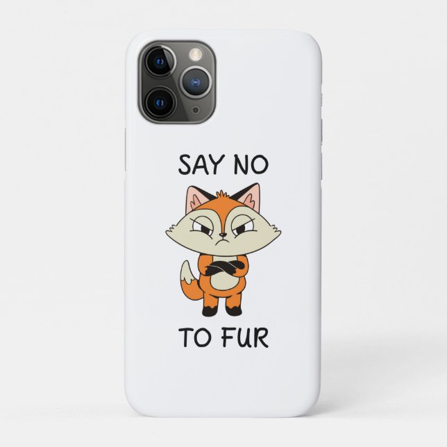 Say no to Fur - Sad Fox Case-Mate iPhone Case (Back)