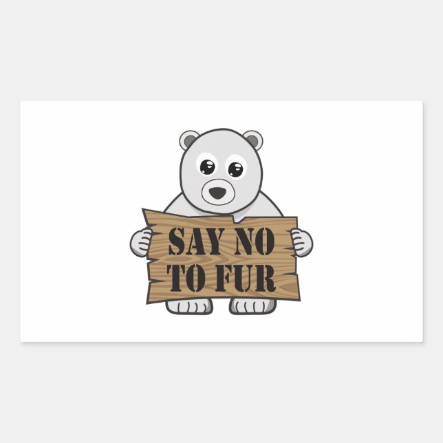 Say no to Fur Sticker (Front)