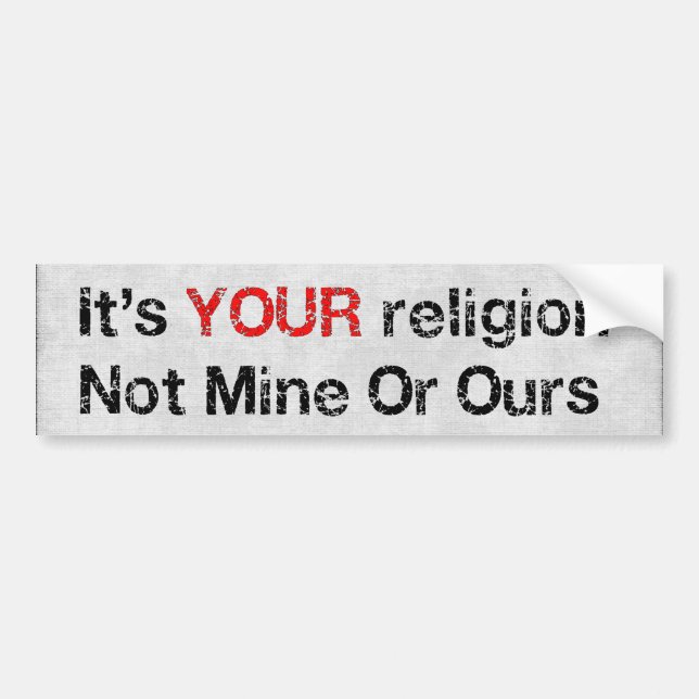 Say No To God Cults Bumper Sticker (Front)