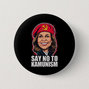 Say No To Kamunism Vote Trump Vance 2024 Funny Pol 2 Inch Round Button