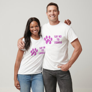 Say No To L paw design - lt purple T-Shirt
