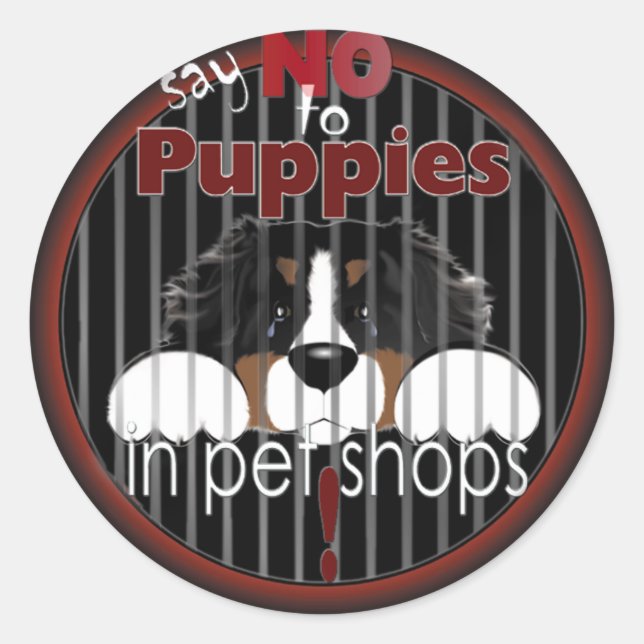 Say NO To Pet Shop Puppies Stickers (Front)