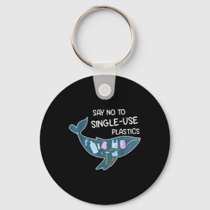 Say No To Plastic Environmental Protection Nature Keychain