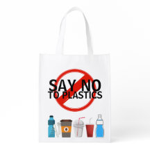 Say No To Plastics Environmental Slogan Shopping