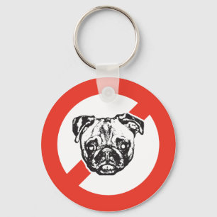 Say No to Pugs Keychain