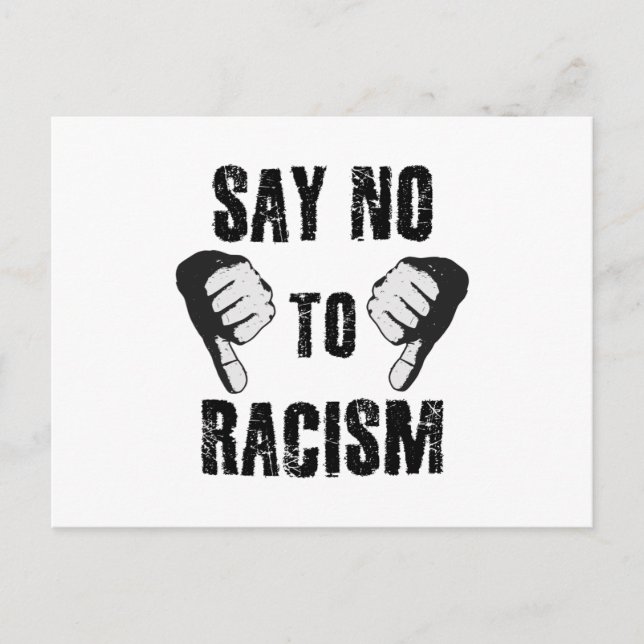 Say no to racism postcard (Front)