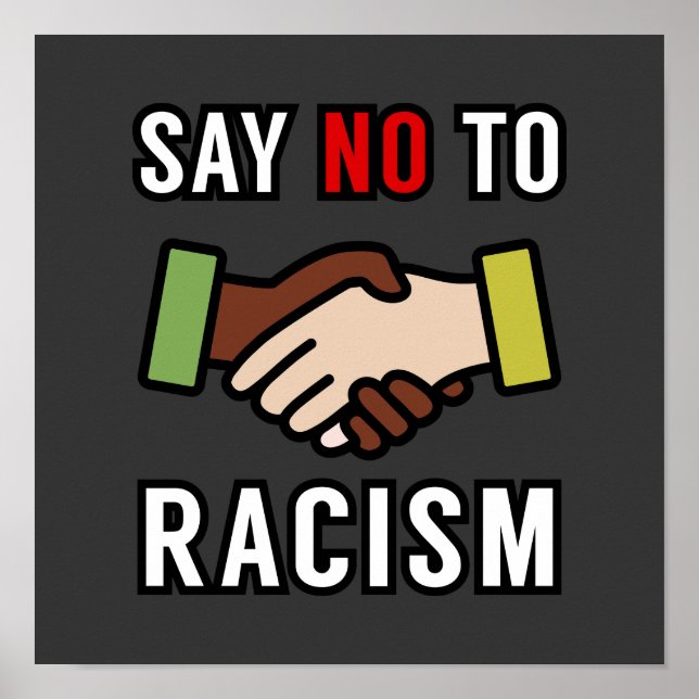Say No To Racism Poster (Front)