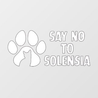 Say No To S in white Window Cling