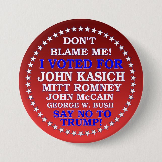 Say No to Trump! 3 Inch Round Button (Front)