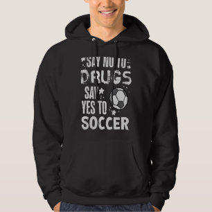 Say No To Yes To Soccer Red Ribbon Week Awareness Hoodie