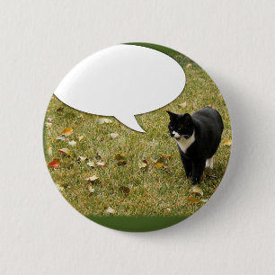 Say Something Kitty 2 Inch Round Button