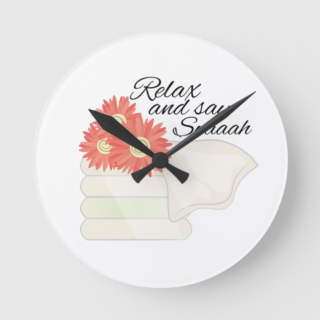 Say Spa Round Clock (Front)
