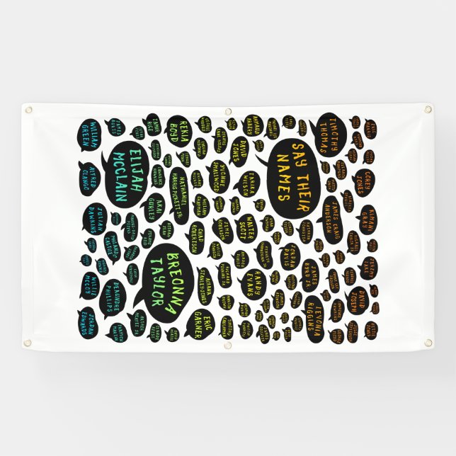 say their names rainbow banner (Horizontal)