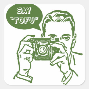 Say Tofu Square Sticker