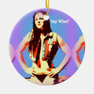 say what bikini girl ornament