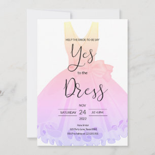 Say Yes To The Dress  Invitation