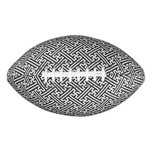 Sayagata pattern, Japanese, Black and White Football