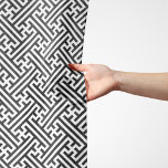 Sayagata pattern, Japanese, Black and White Scarf<br><div class="desc">Elegant,  stylish and sophisticated Sayagata pattern in black and white colour. Modern and trendy design,  perfect gift for the sayagata pattern lover.</div>