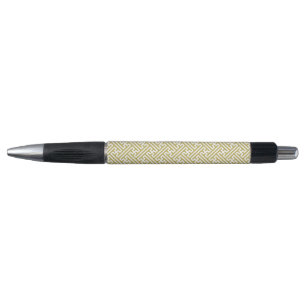 Sayagata pattern, Japanese, Gold and White Pen