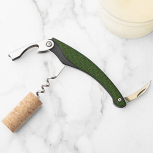 Sayagata pattern, Japanese, Green and Gold Corkscrew