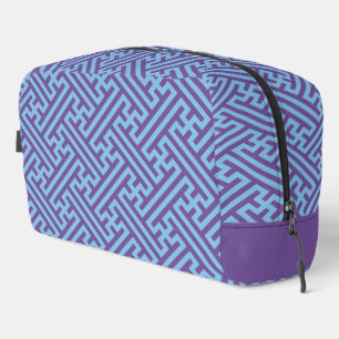 Sayagata pattern, Japanese, Purple and Blue Dopp Kit
