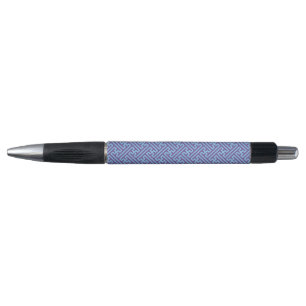 Sayagata pattern, Japanese, Purple and Blue Pen
