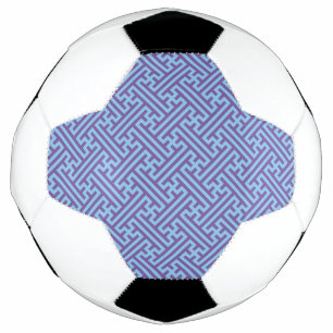 Sayagata pattern, Japanese, Purple and Blue Soccer Ball