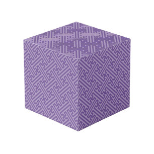 Sayagata pattern, Japanese, Purple and Pink Cube