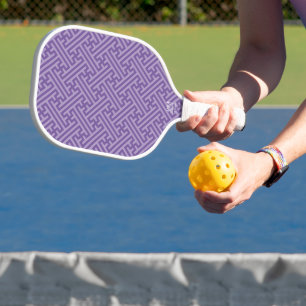 Sayagata pattern, Japanese, Purple and Pink Pickleball Paddle