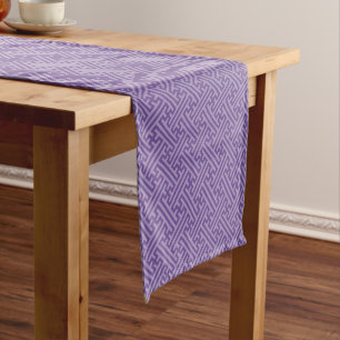 Sayagata pattern, Japanese, Purple and Pink Short Table Runner
