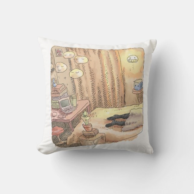 Sayamuniji Throw Pillow (Front)