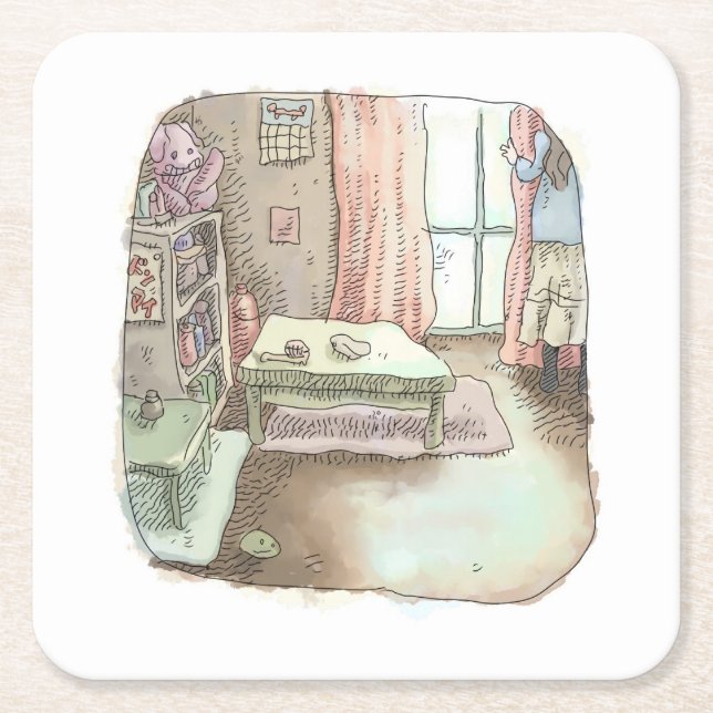 Sayayaji Square Paper Coaster (Front)